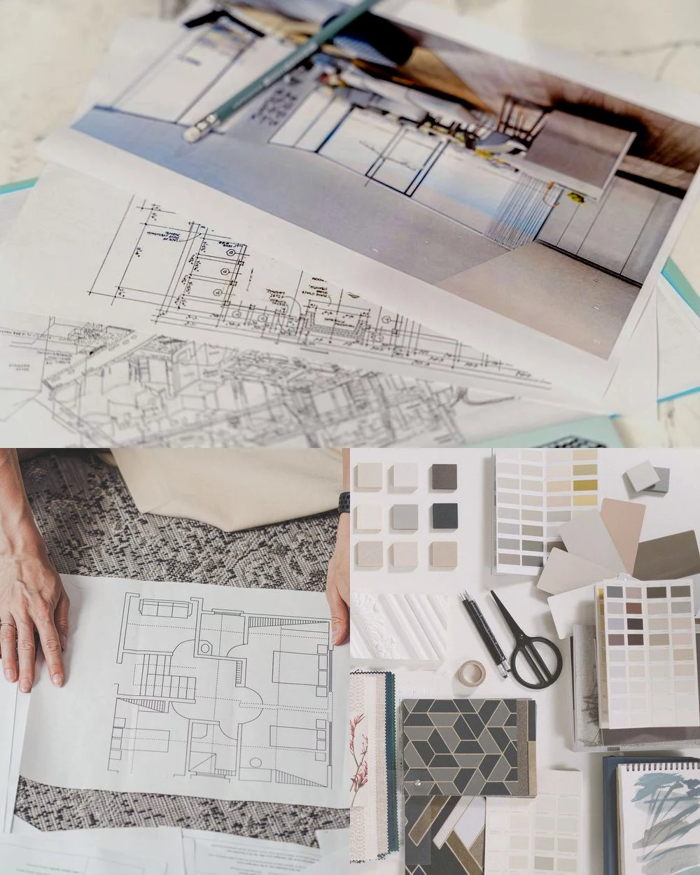 Proceso de interiorismo en Grupo Arcada: visualización del proyecto, plano de distribución y selección de materiales