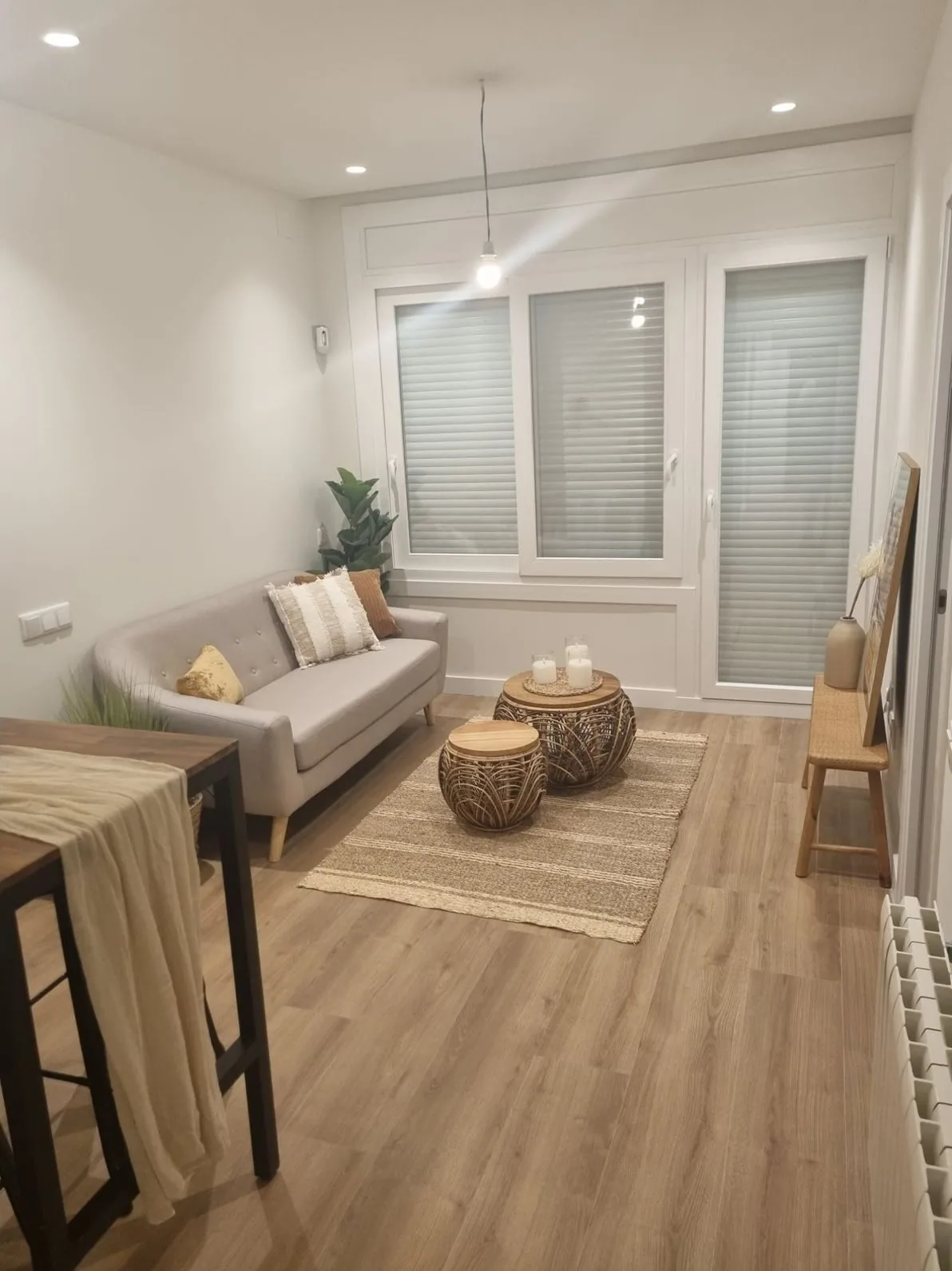Salón reformado en Proyecto Entença, Eixample (Barcelona)